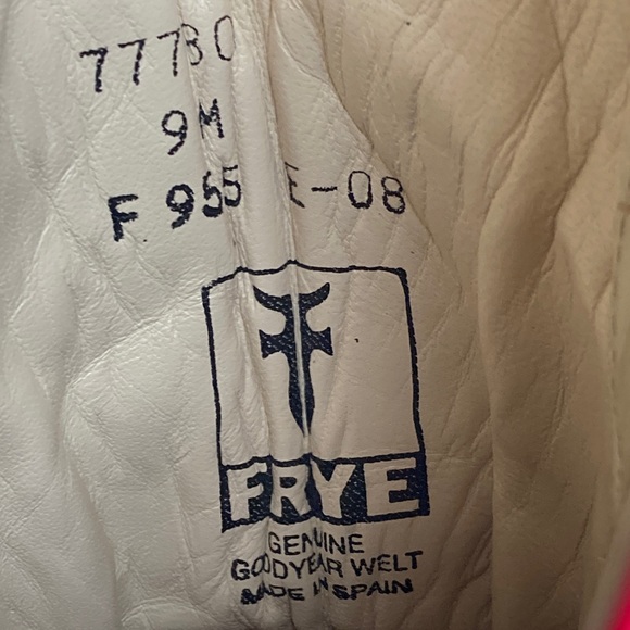 Vintage Frye Daisy Duke Studded Red Cowboy Leather Boots  Sz 9 - Picture 9 of 16